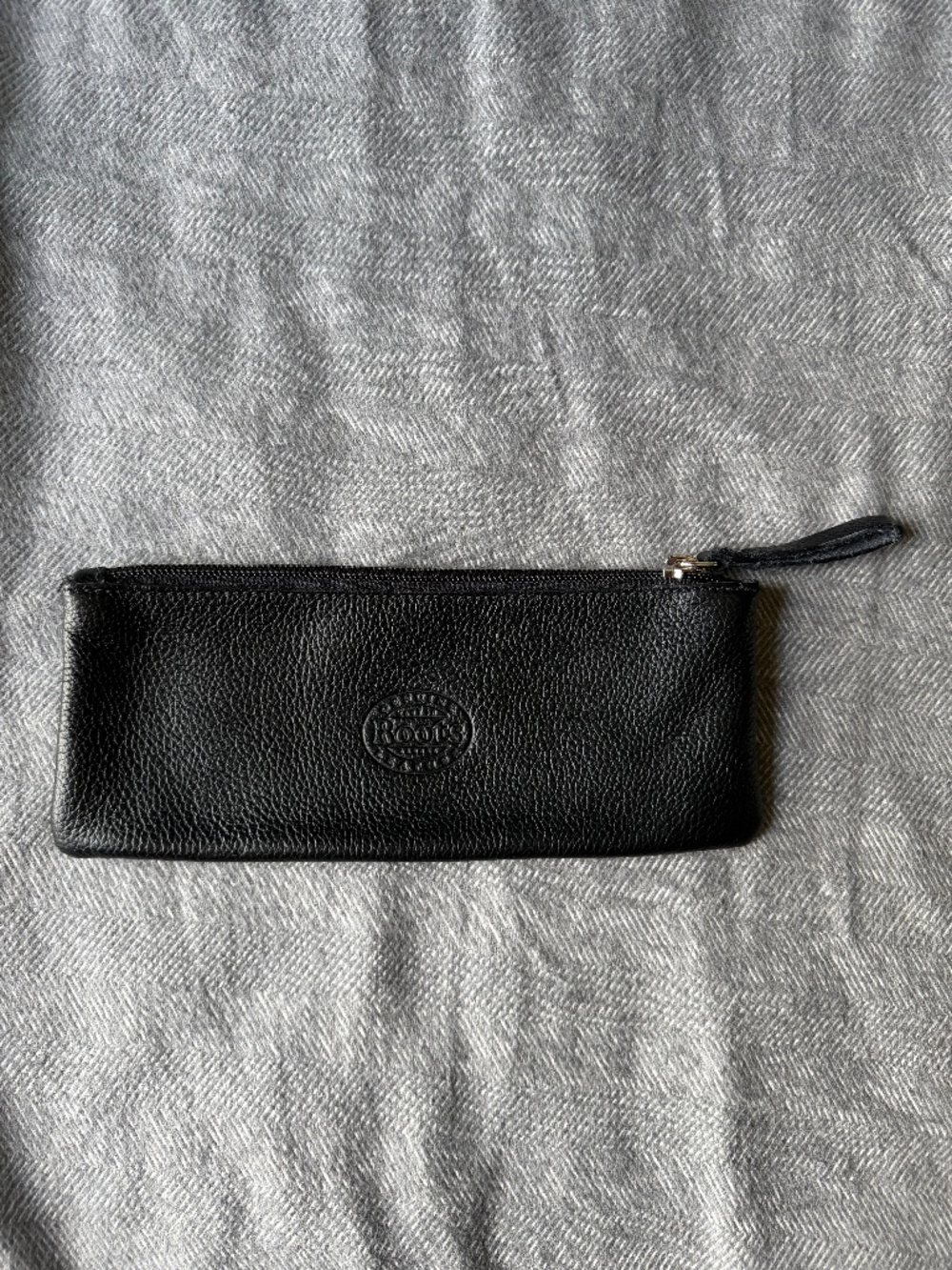 oots Black Cervino Leather Pencil Case - Made in Canada